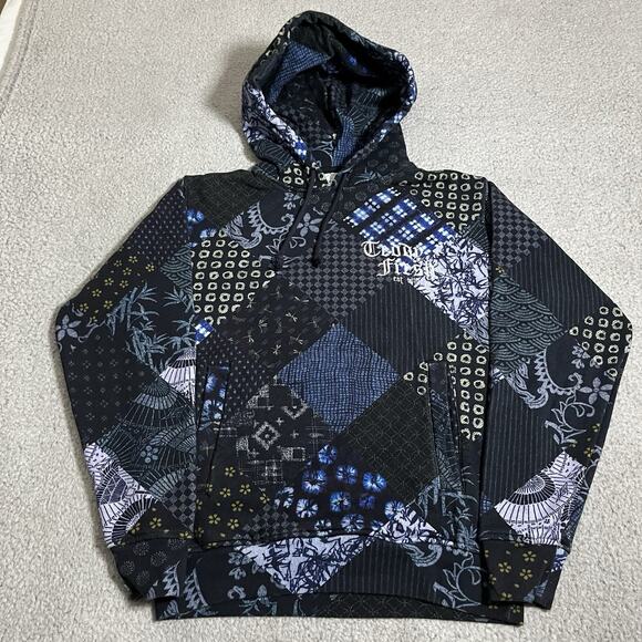 Teddy Fresh Sweatshirt Mens XS Hoodie Patchwork Grandpa Core Embroidered - Picture 9 of 16